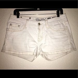 MissMe white jean shorts